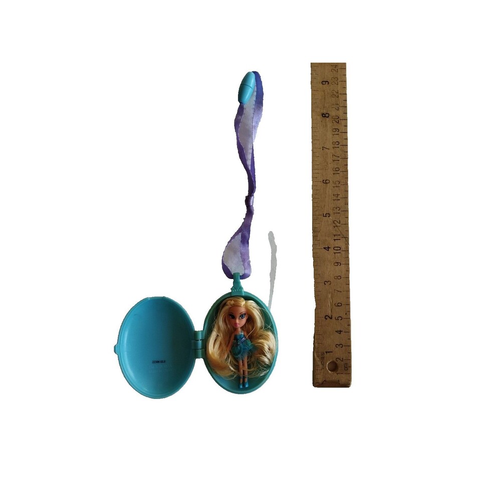 Lil Bratz Mini Cloe Tiny 2 1/2" Doll Surprise Locket Blue Dress 2008 Blonde Hair